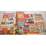 Vintage comics and magazines including the Dandy, Beano, Eagle Swift, Sunny Stories, Playways and