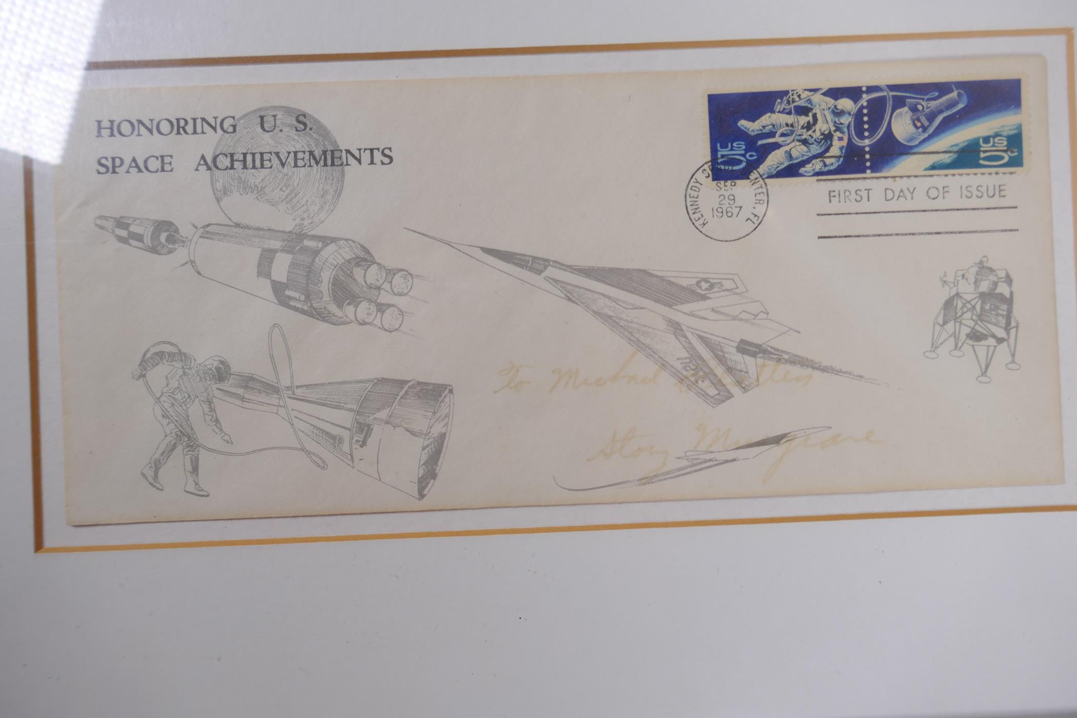 A signed photograph of the astronaut F. Storey Musgrave, and a 1967 Commemorative First Day cover - Image 3 of 3