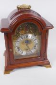 A walnut cased bracket clock by Christian Huygens, with painted brass dial and silvered chapter