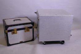 An MTR PB80 audio amplifier in built in an aluminium flight case housing a Bose 802-C system