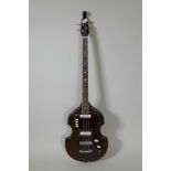 An Italian Eko 1150 violin bass guitar, circa 1960s, 111cm