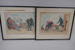 A pair of C19th humorous lithographs by HB, 'The Last of the Boroughbridges' and 'The Old White