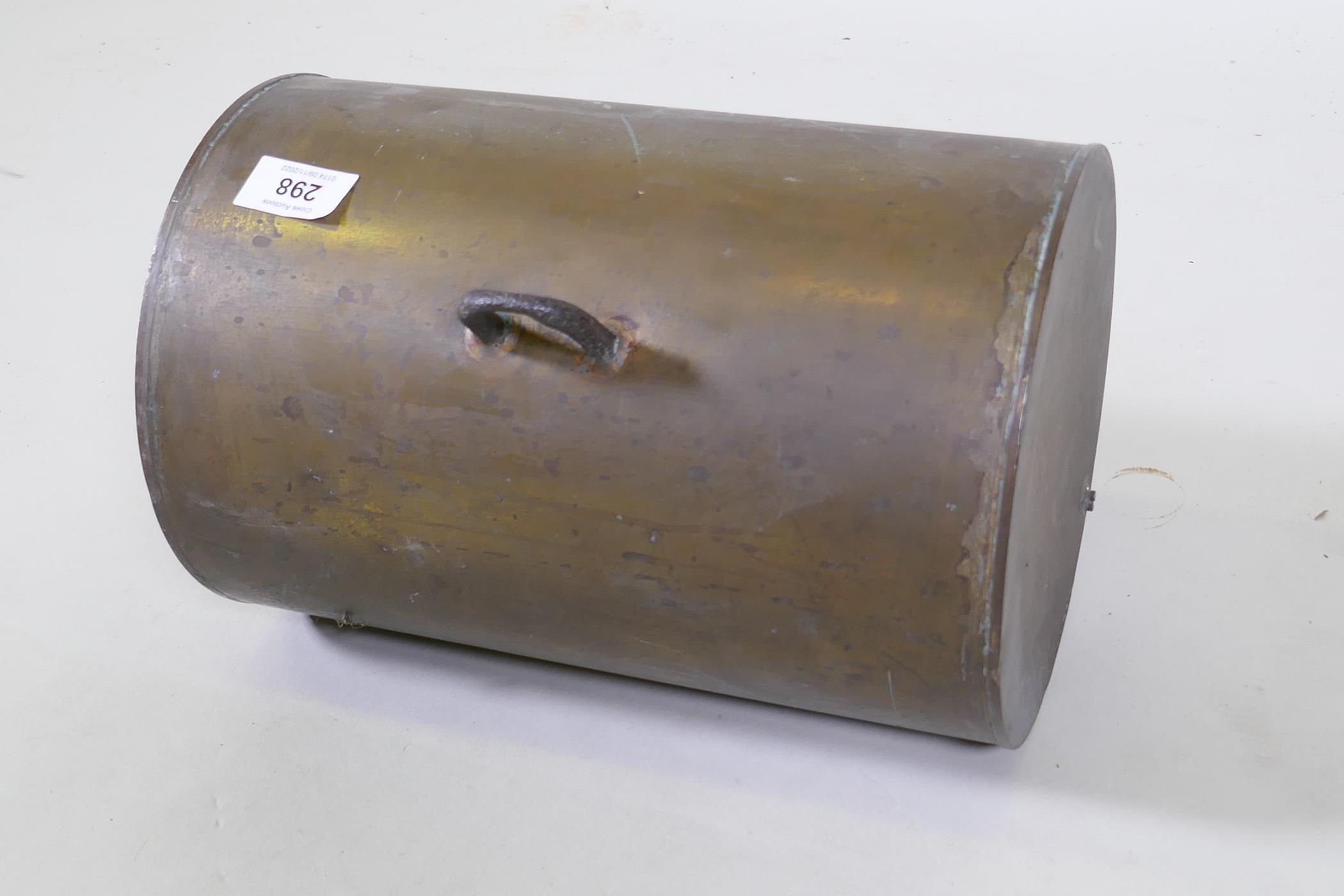 Antique brass buoy, 30 x 20cm