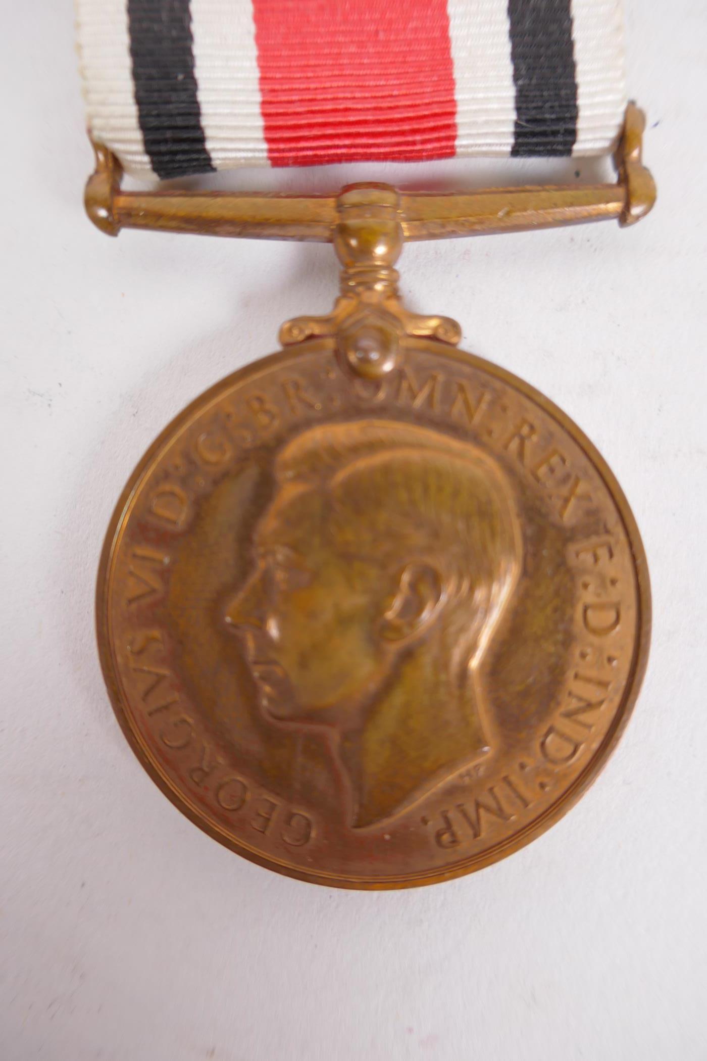 A WWI Service medal awarded to Sgt Charles McKenzie, Canadian Forestry Corps, a George VI Special - Image 3 of 6