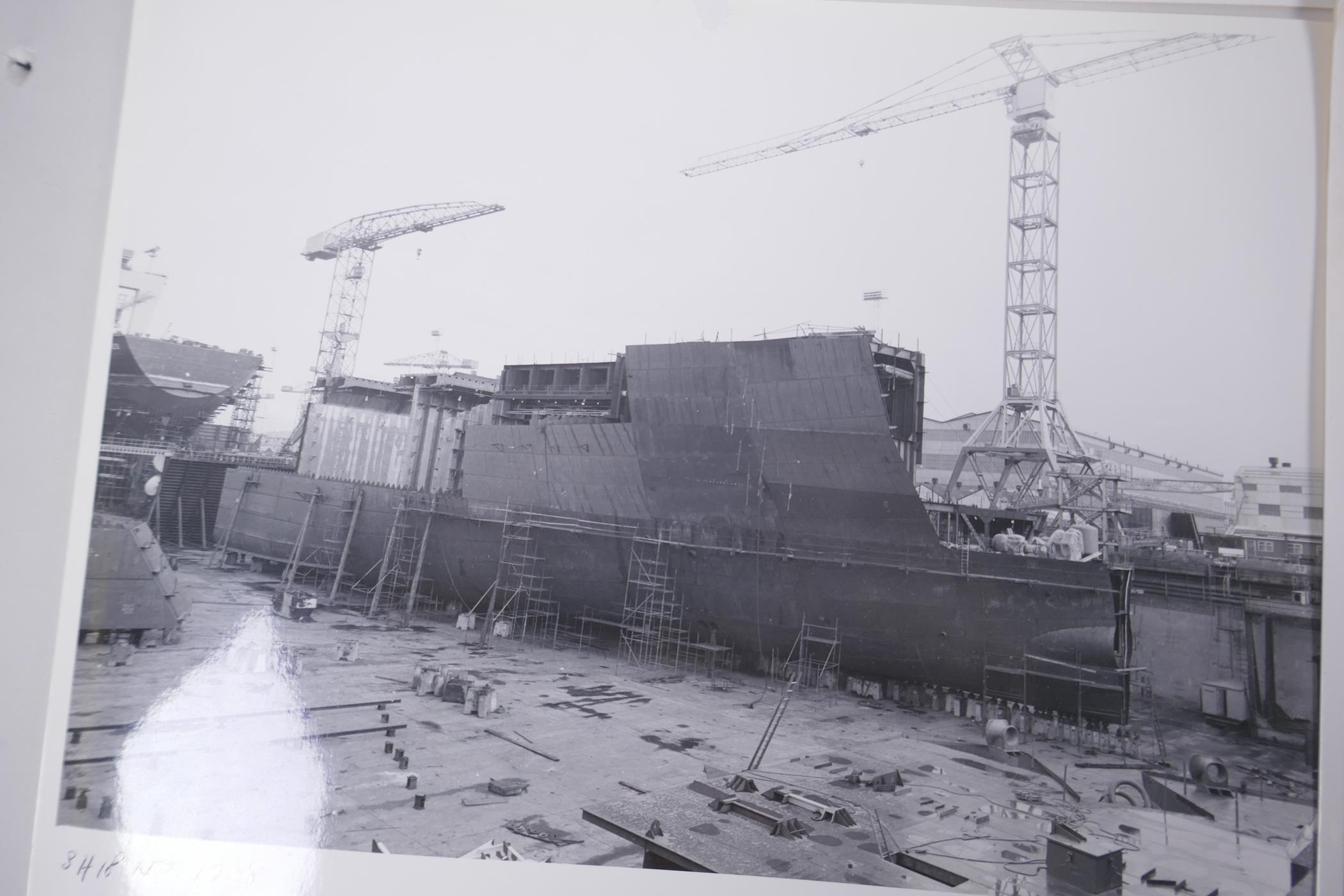 A collection of photographs of the Harland and Wolff Shipyard Belfast taken during the building of - Image 5 of 7