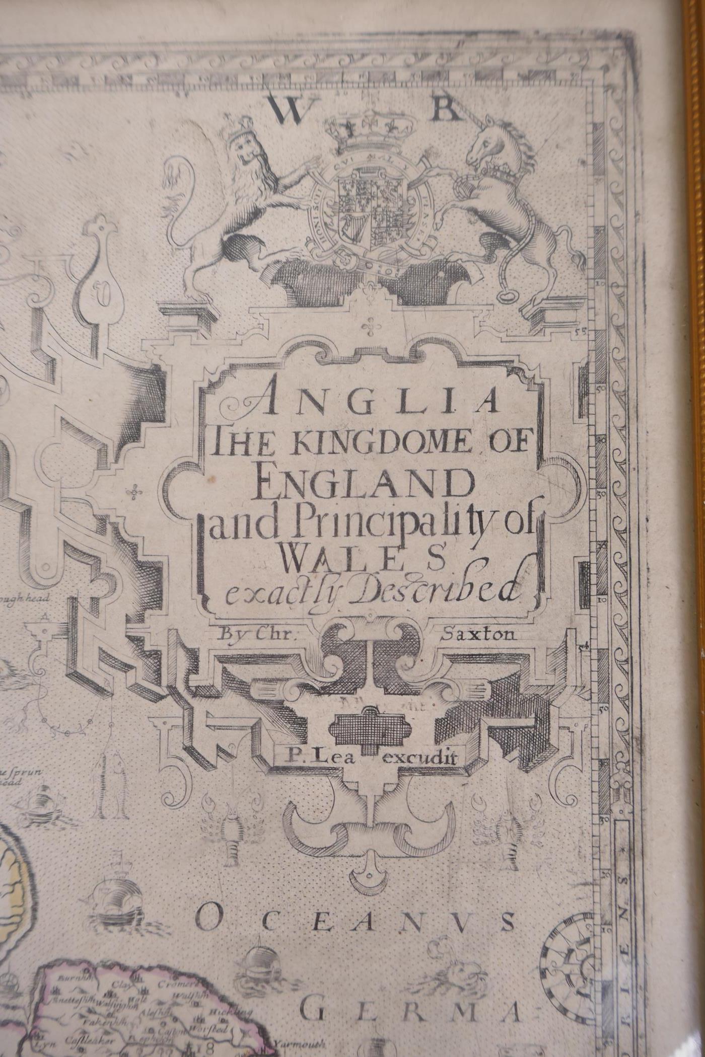 After Saxton, Anglia, The Kindome of Enland and Principality of Wales eactly described, a late C19th - Image 3 of 5