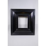 A Dutch ebonised ripple frame, 19 x 22cm