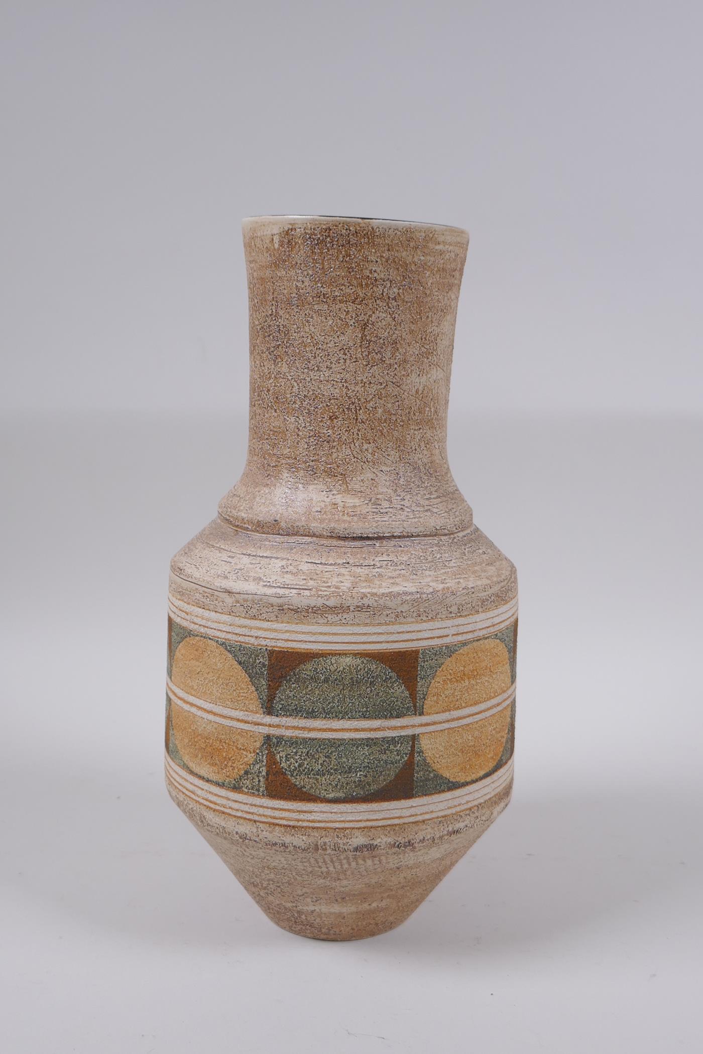 A Troika pottery vase, monogrammed to base SL, Sue Lowe, circa 1976/77, 25cm high - Image 3 of 4