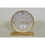 I.M. Hof, a good quality brass mantel clock with Swiss movement, dial 16cm diameter, No. 73-252