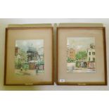 After Maurice Utrillo, a pair of lithographs, Le Moulin de la Galette and Montmartre, published by