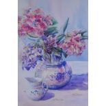 Karen Pearson, Rhododendrons, still life, watercolour, signed in pencil, 36 x 45cm