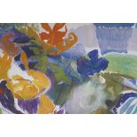 After Ivon Hitchens, an unframed litho-print, Yellow and Orange Lilies, published Ganymed Press,