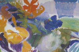 After Ivon Hitchens, an unframed litho-print, Yellow and Orange Lilies, published Ganymed Press,