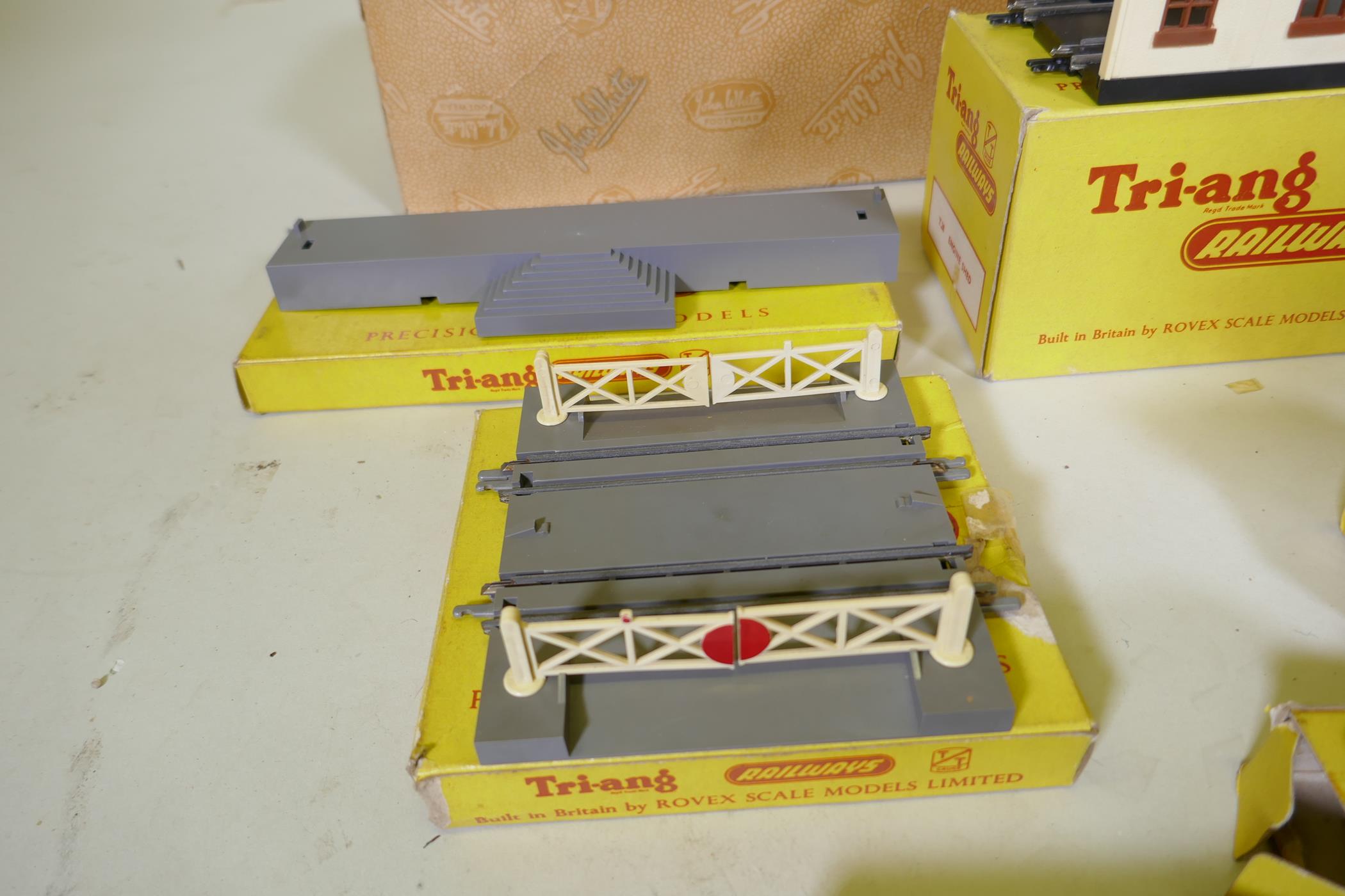 A Triang TT gauge train set, including Jinty loco, rolling stock, track, transformer and terrain, - Image 7 of 8