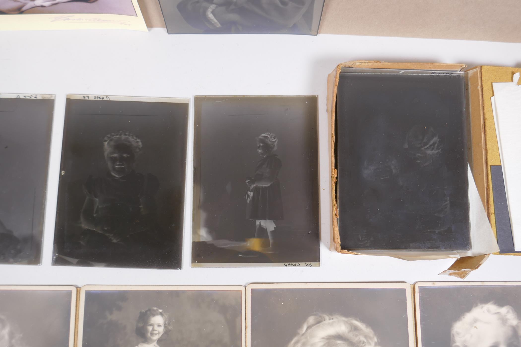 A collection of glass plate negative portraits and photographic prints of children by Marcus - Image 5 of 10