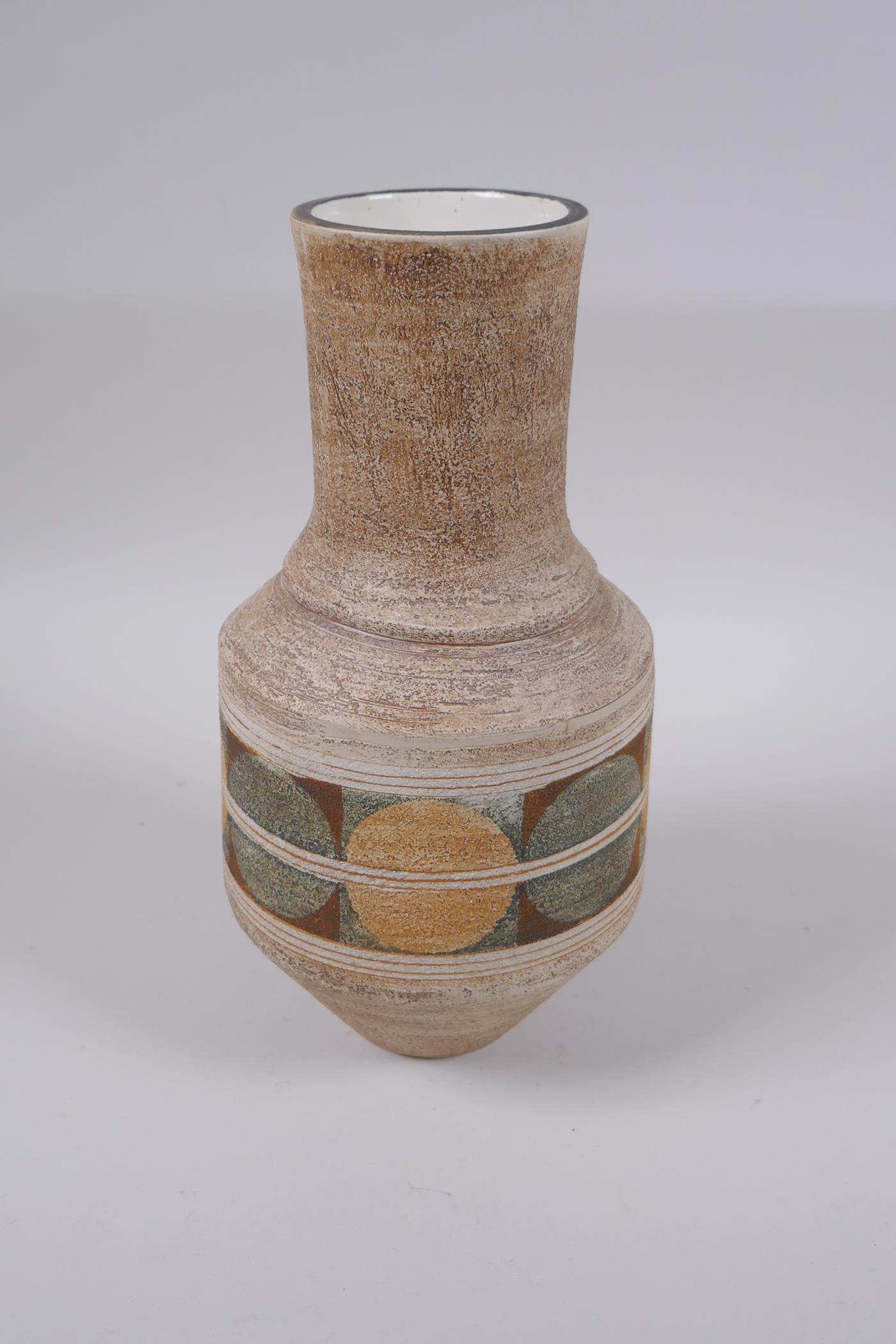 A Troika pottery vase, monogrammed to base SL, Sue Lowe, circa 1976/77, 25cm high - Image 2 of 4