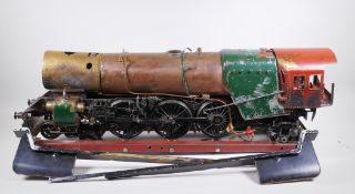 A scratch built live steam Britannia Locomotive, 3½" gauge, in need of completing