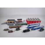 A collection of Hornby H/O locomotives, rolling stock and scenery