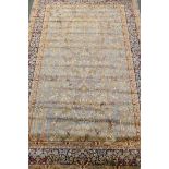 A duck egg blue ground Kashmir carpet with allover tree of life design, 2m x 3m