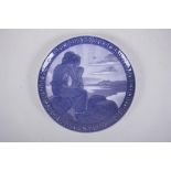 A Royal Copenhagen porcelain 1919 Peace Plate, 23cm diameter