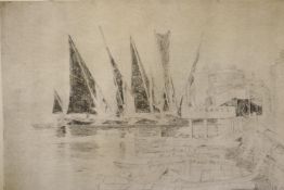 Walter Greaves, the Greaves Boatyard, and Lindsey Wharf, signed in pencil and numbered 1, bears