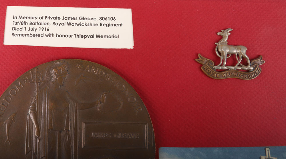 WW1 British Memorial Plaque James Gleave - Bild 3 aus 5