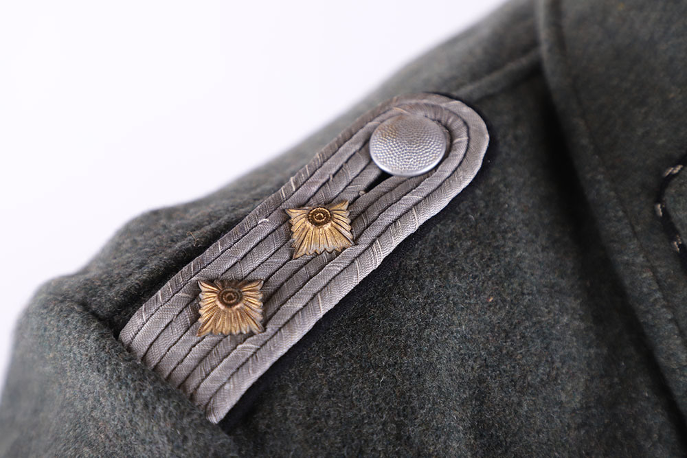 Rare Panzer Pioneers Officers Field Grey Wrapover Tunic - Image 11 of 29