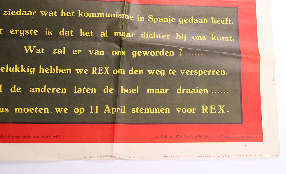 Scarce Belgium Rexist Poster - Bild 3 aus 4