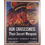 WW2 American Home Front Poster “OUR CARELESSNESS THEIR SECRET WEAPON”