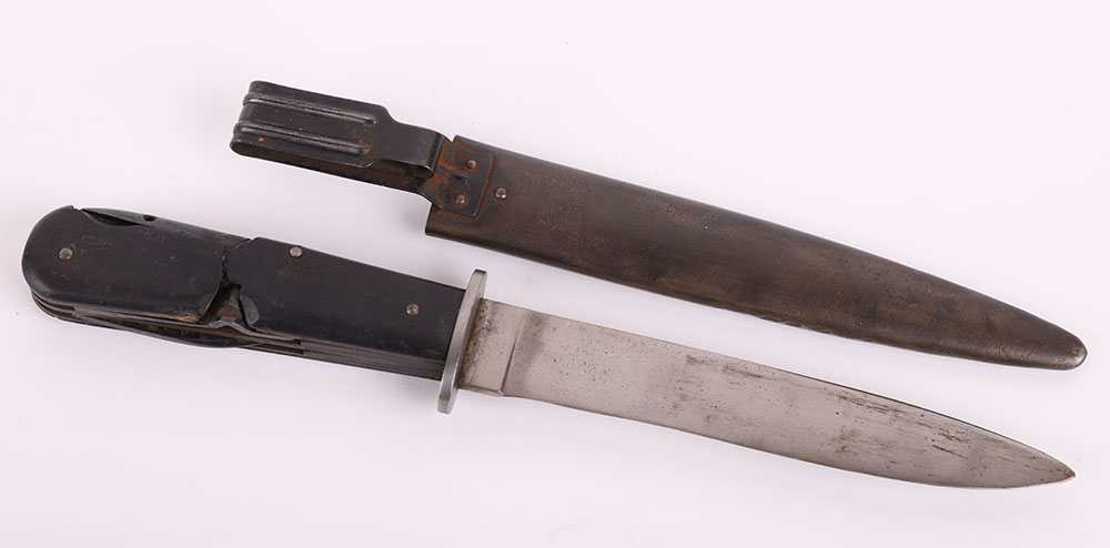 Scarce WW2 German Multitool Fighting Knife - Image 8 of 11