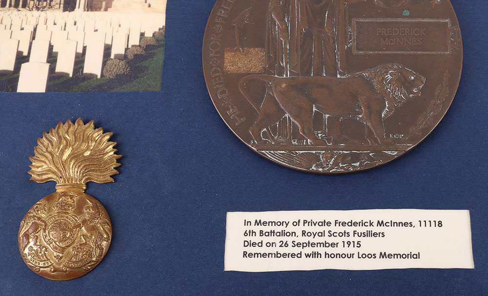 WW1 Bronze Memorial Plaque Frederick McInnes - Bild 2 aus 5