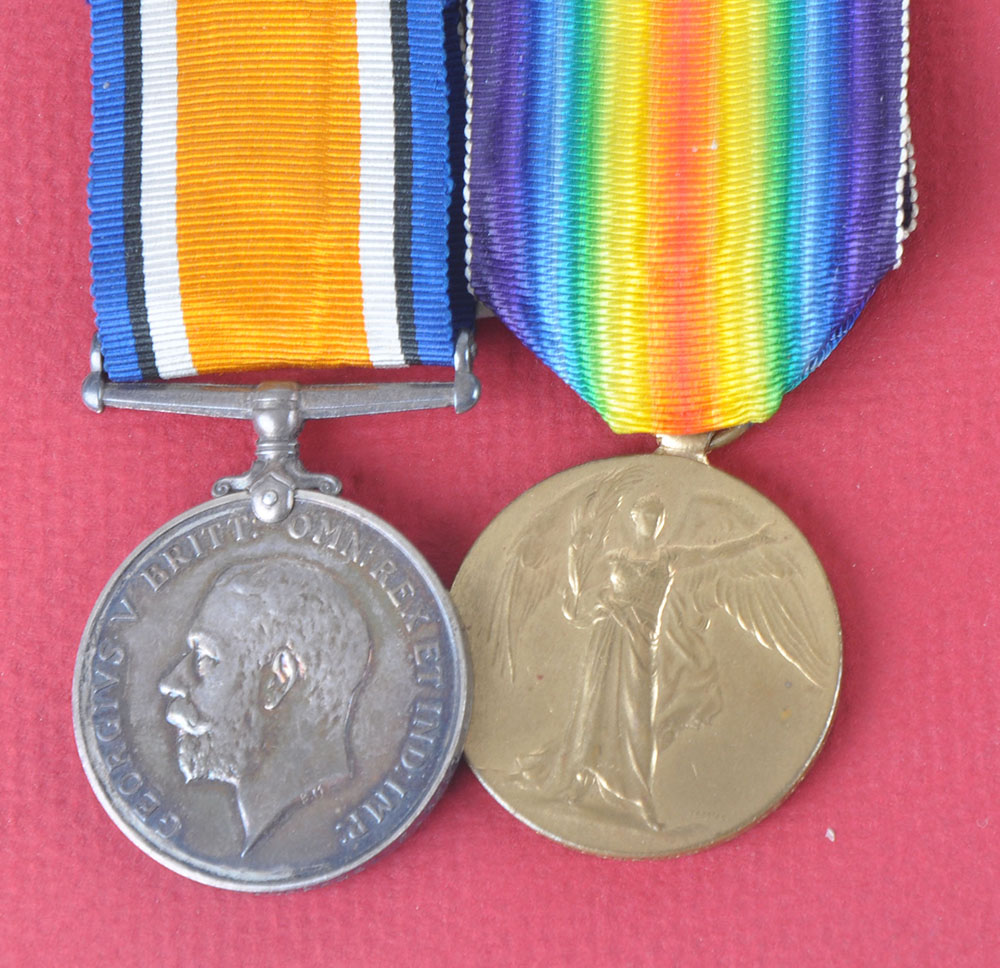 WW1 British Casualty Medal Pair and Memorial Plaque East Kent Regiment - Bild 3 aus 6