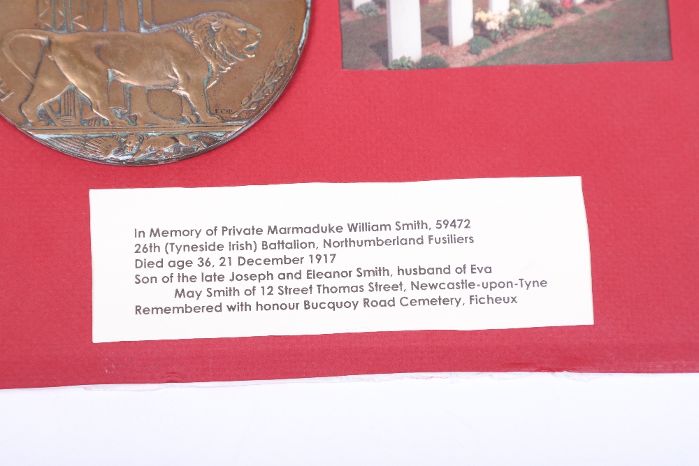 WW1 British Memorial Plaque to Marmaduke William Smith - Bild 3 aus 3