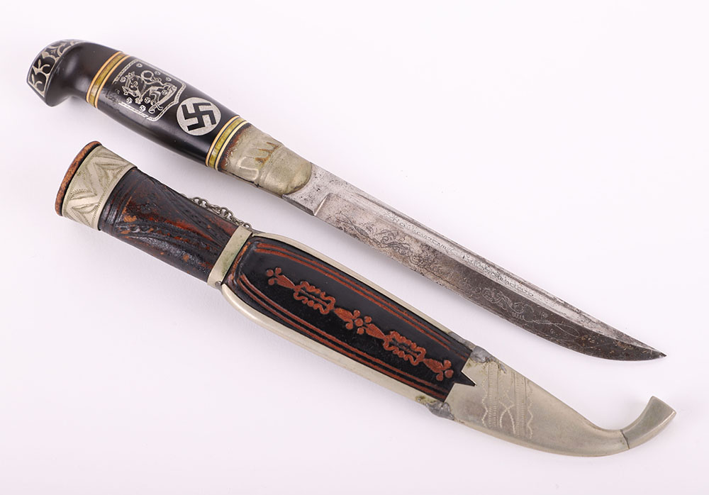 Finnish Puukko Knife Belonging to a German Army Doctor Hans Schurig - Image 2 of 12