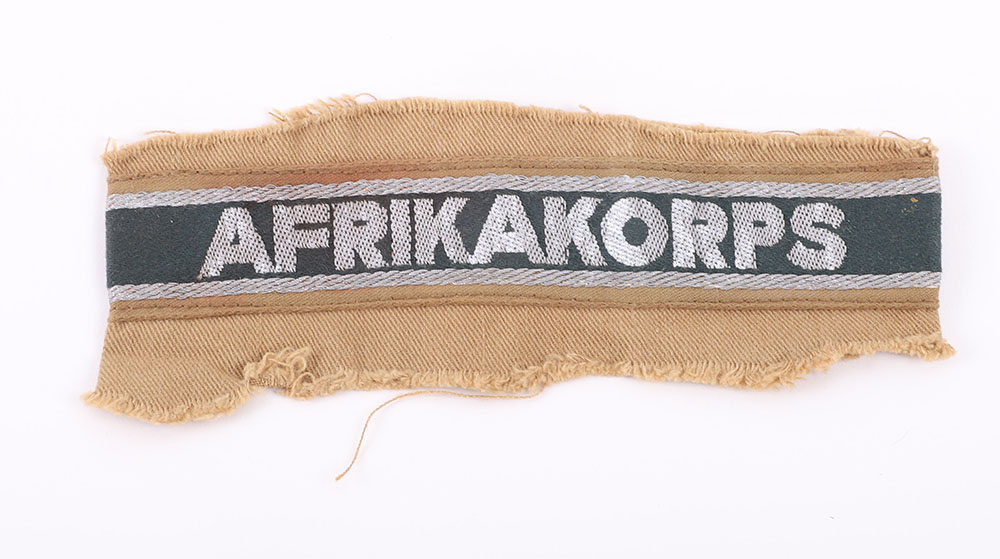 WW2 German AFRIKAKORPS Cuff Title Cut from Luftwaffe Tropical Tunic