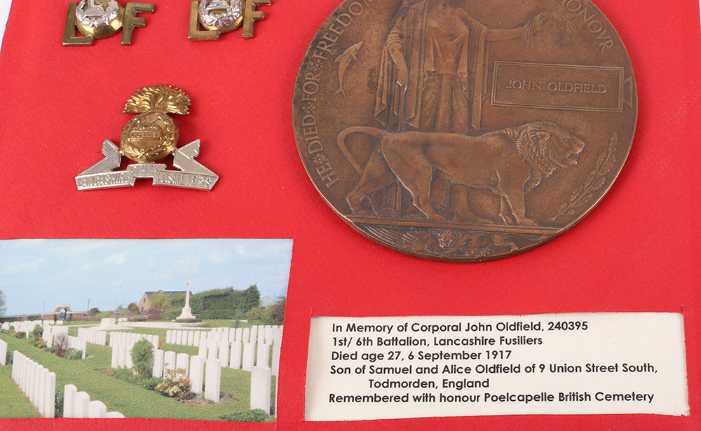 WW1 Bronze Memorial Plaque John Oldfield - Bild 2 aus 4