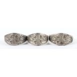 3x WW1 German Iron Cross Finger Rings