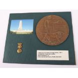 WW1 Bronze Memorial Plaque George Haines