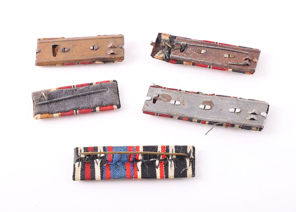 5x WW2 German Tunic Medal Ribbon Bars - Image 2 of 2