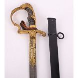 Imperial German Blue Gilt and Damascus Presentation Sword