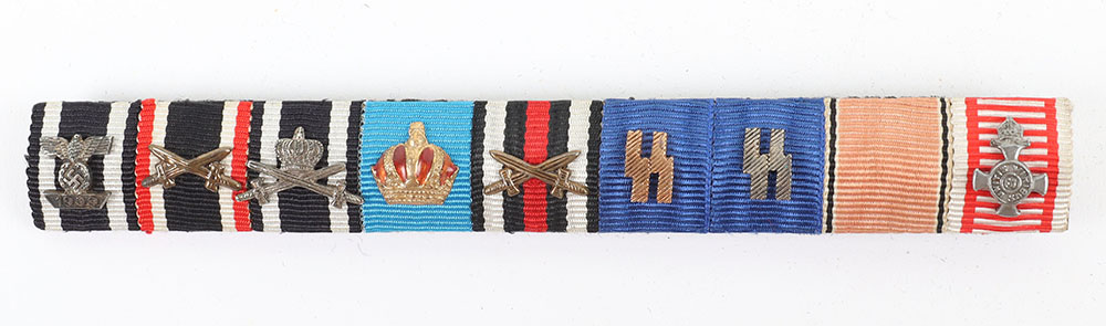 Impressive Third Reich SS Tunic Medal Ribbon Bar