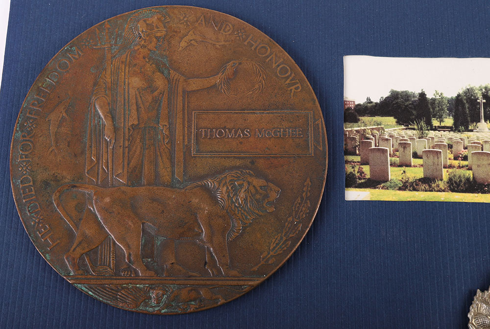 WW1 Bronze Memorial Plaque Thomas McGhee - Bild 3 aus 4
