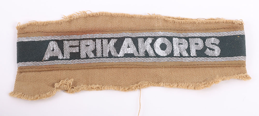 WW2 German AFRIKAKORPS Cuff Title Cut from Luftwaffe Tropical Tunic - Image 3 of 3