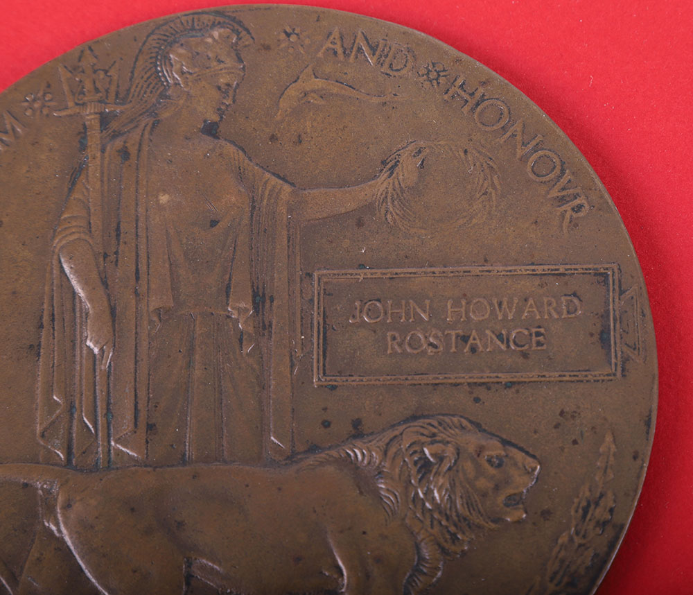 WW1 Bronze Memorial Plaque Oliver Rowell - Bild 7 aus 8