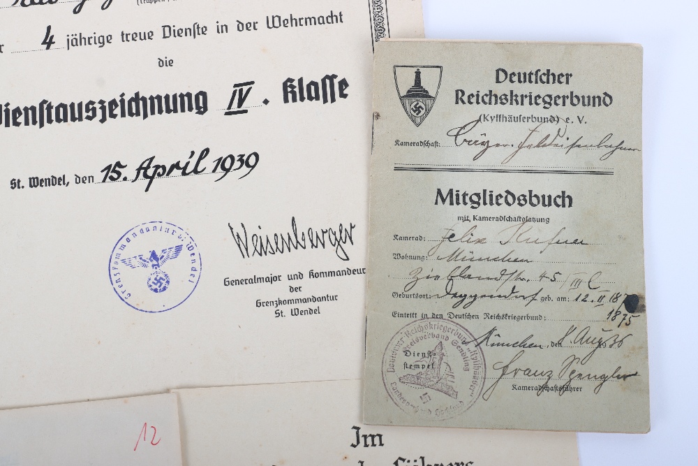 WW2 German Award Documents etc - Image 2 of 10