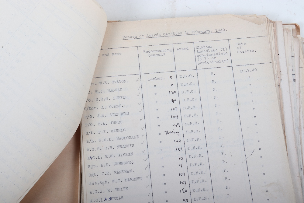 Original RAF "Return of Awards Gazetted" October 1939-April 1942 - Image 3 of 6