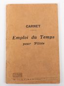1920's French Military Aviators Log Book