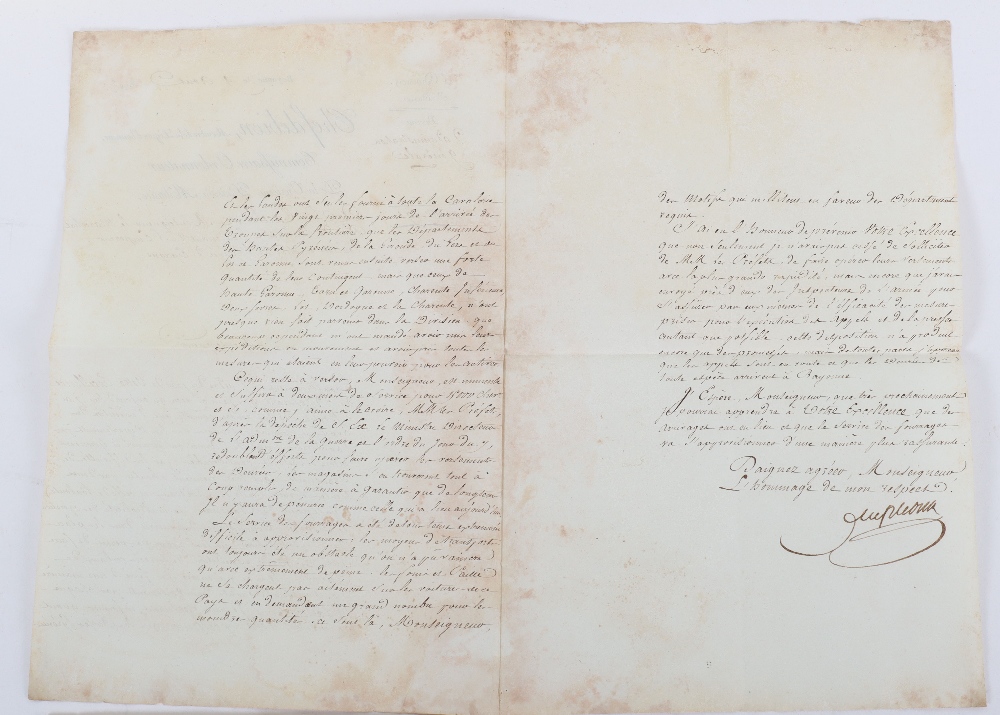 Three letters sent to Marshal Soult in 1813 and 1814 - Image 4 of 4