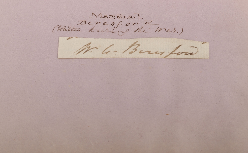 Signature of Marshal William Carr Beresford - Image 2 of 2