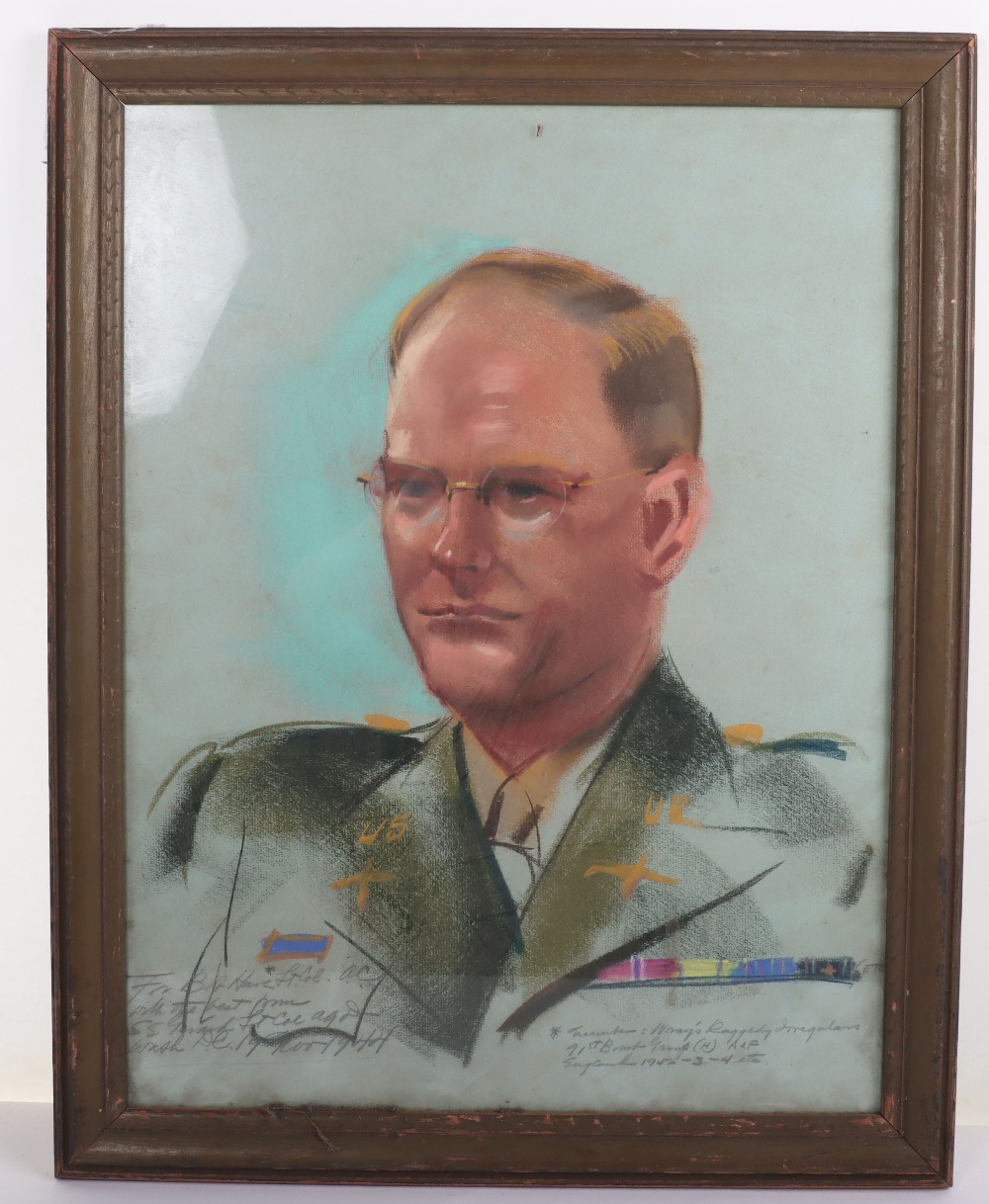 Important Archive & Pastel Portrait to Captain Robert P Hare USAAF Who Became Commanding Officer HQ - Image 2 of 17